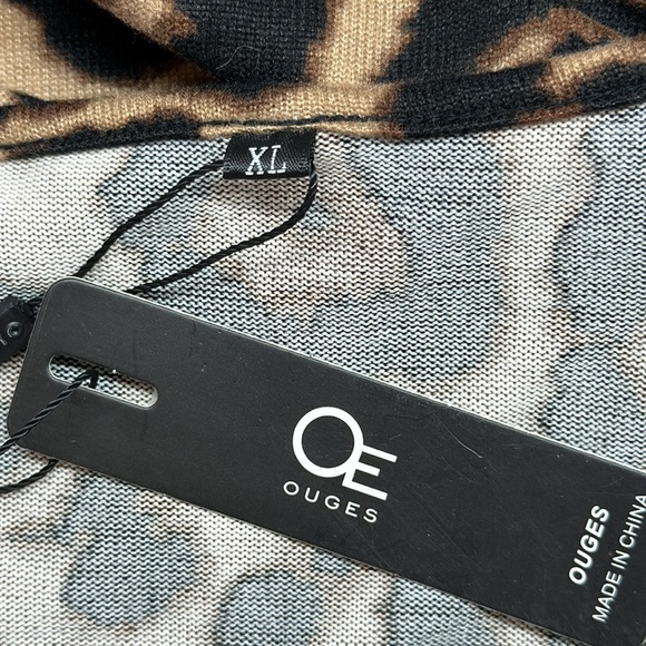 Ouges leopard Print Open Front Cardigan NWT - Picture 5 of 6